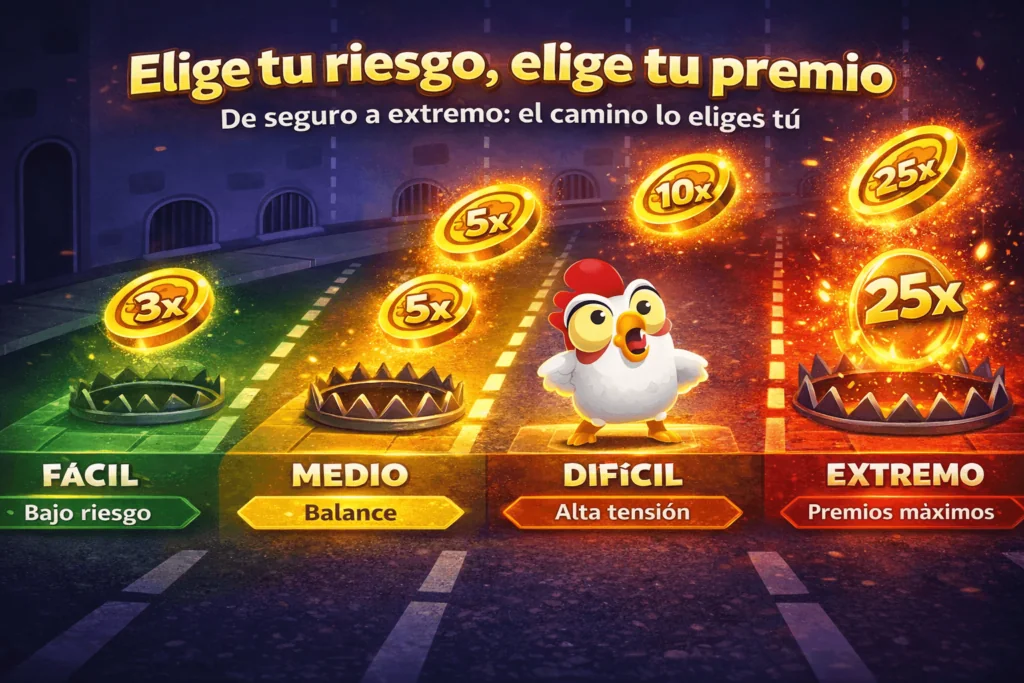 Modos de dificultad y niveles de riesgo